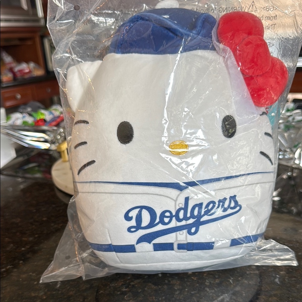Hello Kitty Dodgers squishmallow. NWT!